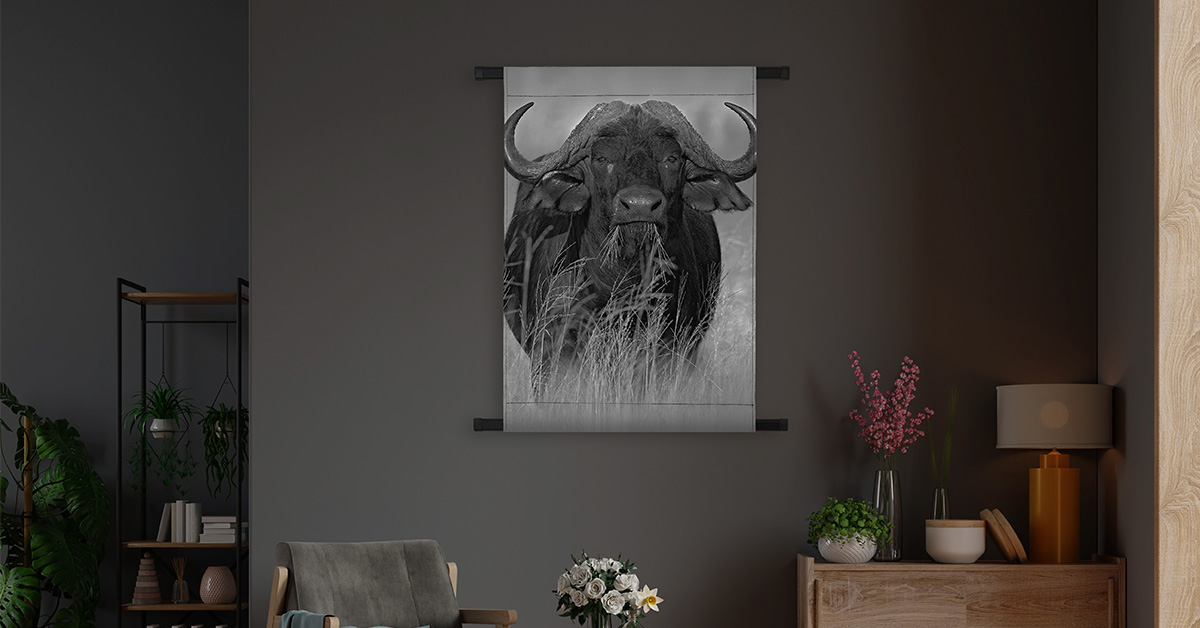 Wandkleed buffel