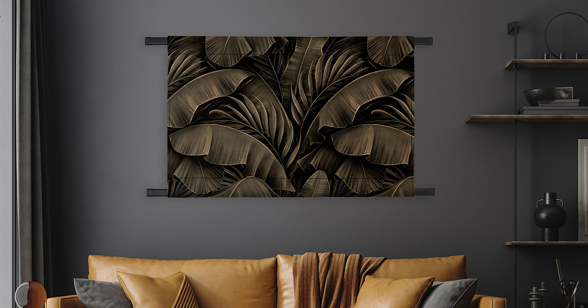 Wandkleed palmblad