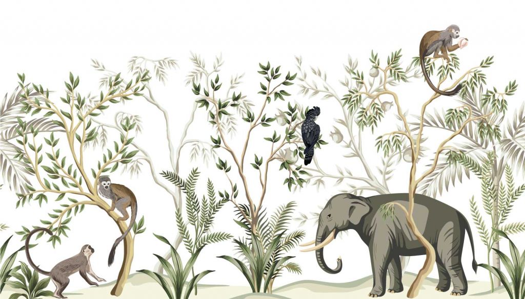 Getekende jungle dieren
