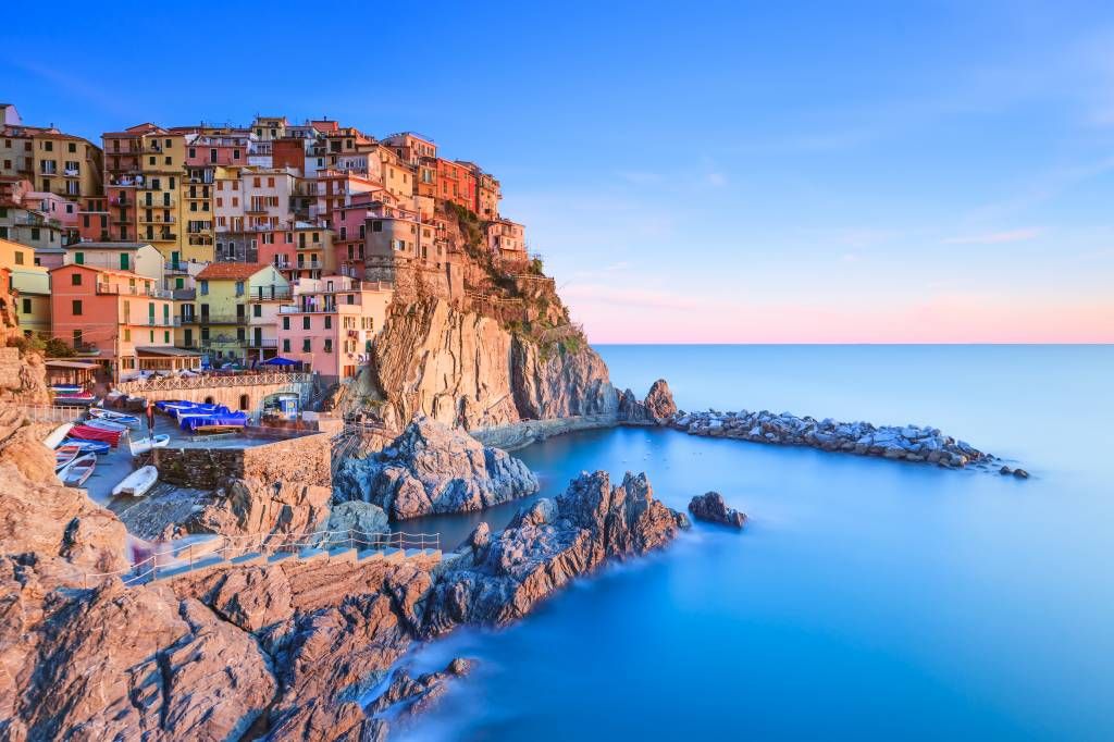 Dorp op een rots in Italië