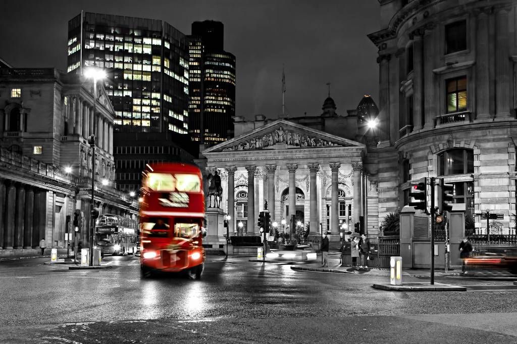 Rode bus in Londen