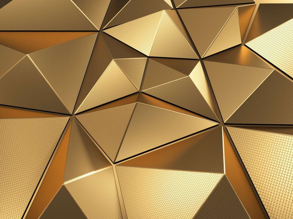 Gouden veelhoekig geometrisch oppervlak