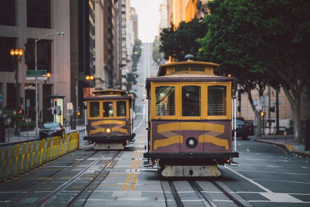 Klassieke trams in San Francisco