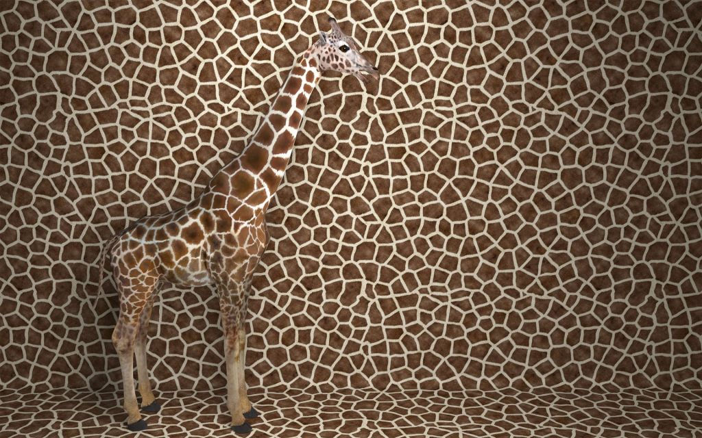 3D Gecamoufleerde giraffe