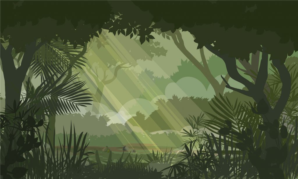 Illustratie groene jungle
