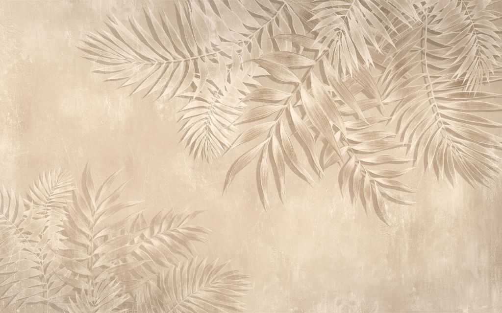 Palmbladeren textuur, beige
