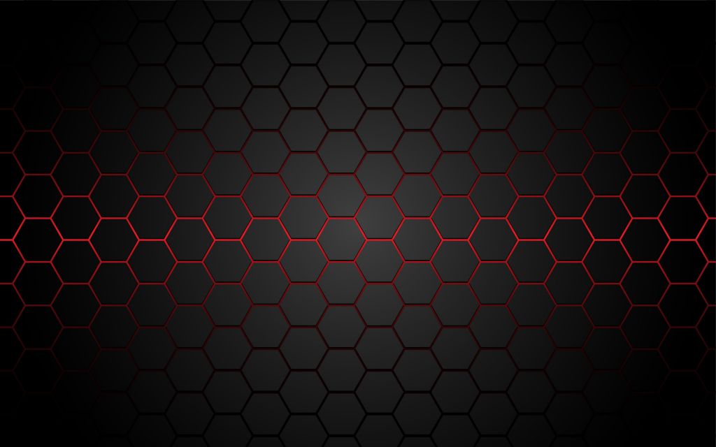 Rood gloeiende hexagons